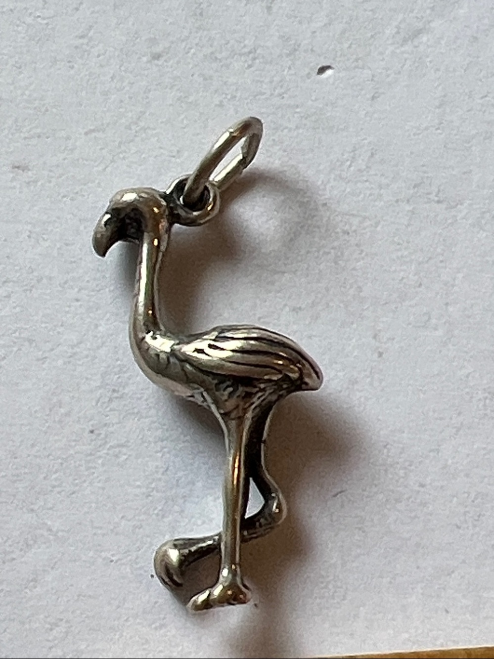 Vintage Sterling Silver Flamingo pendant